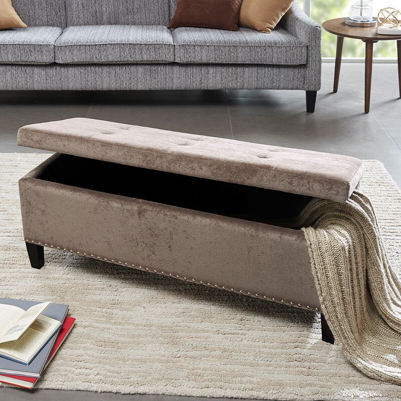 Gracie Mills Sanford Modern Tufted Storage with Soft-Close