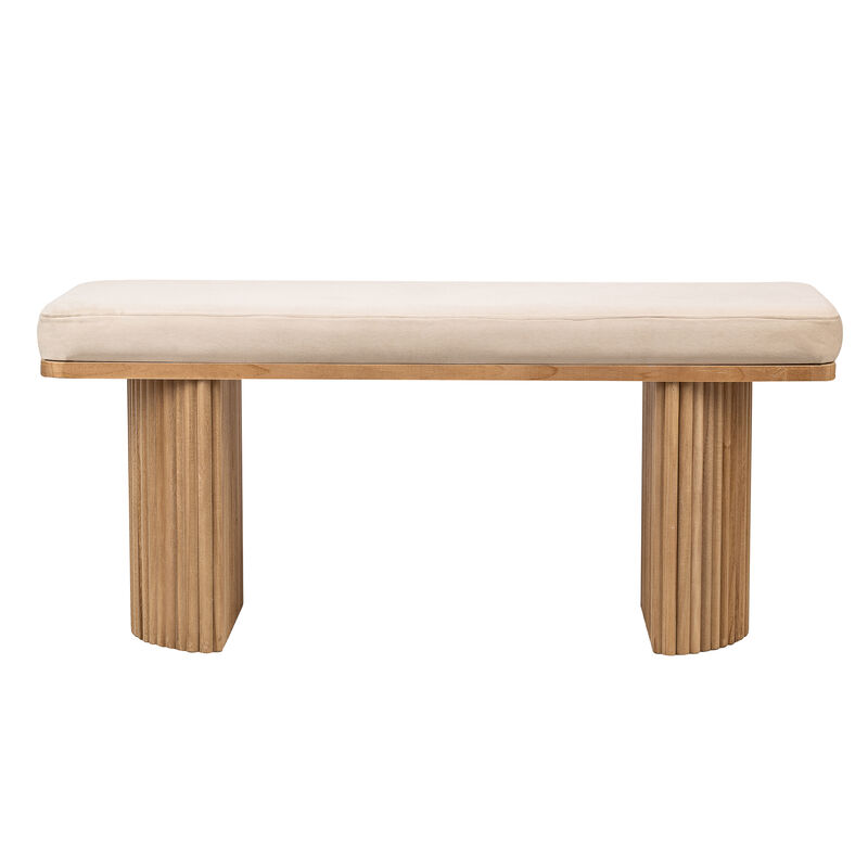 Wooden Scandinavian Bedroom Entry Bench