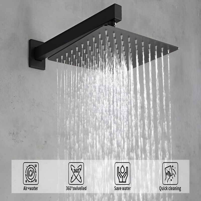 Bathtub Shower Faucet Set,  Rain Shower System with Waterfall Tub Spout