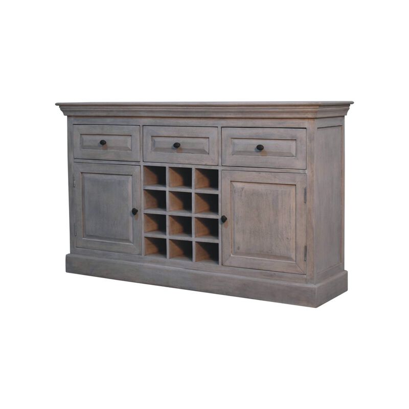 Artisan Furniture Solid Wood Acid Wash Wine Storage Unit