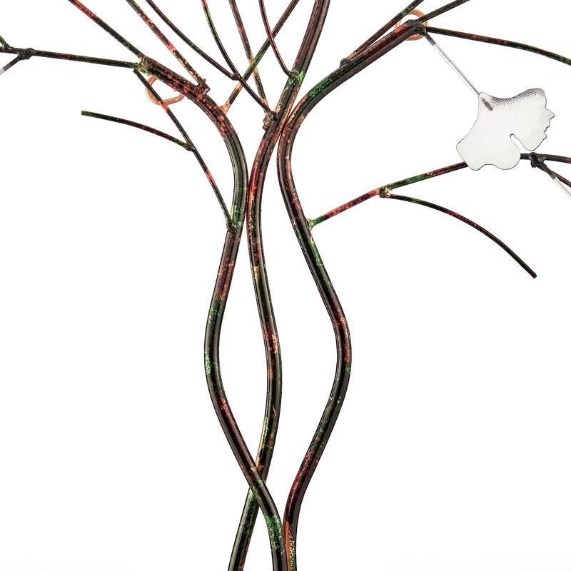 Roots Art Wall Sculpture Silver Resin Handmade