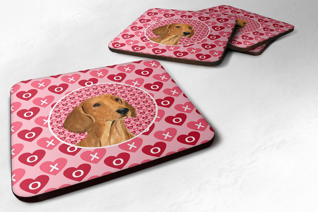 Caroline's Treasures SS4487FC Dachshund Foam Coasters (Set of 4), 3.5 H x 3.5 W, Multicolor