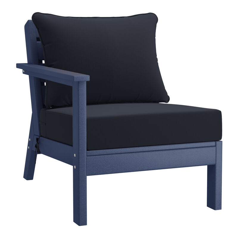 WestinTrends Outdoor Patio HDPE Loveseat Sofa with Patio Cushions