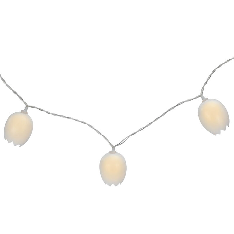 10-Count Cracked Easter Egg LED String Lights  4.5ft  Clear Wire
