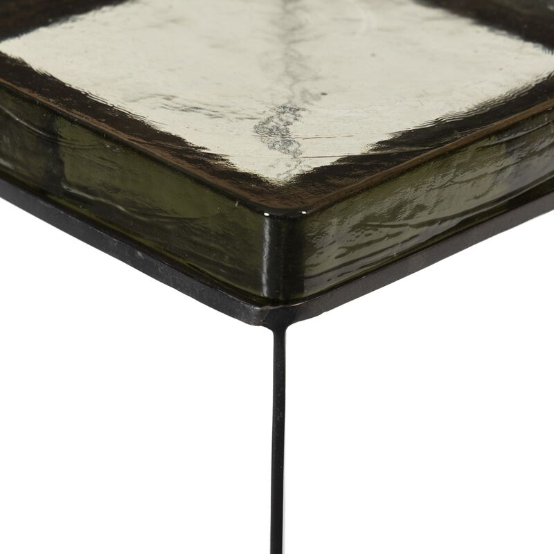 Lennie Cast Glass End Table