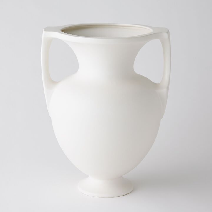 Grecian Amphora White-Medium