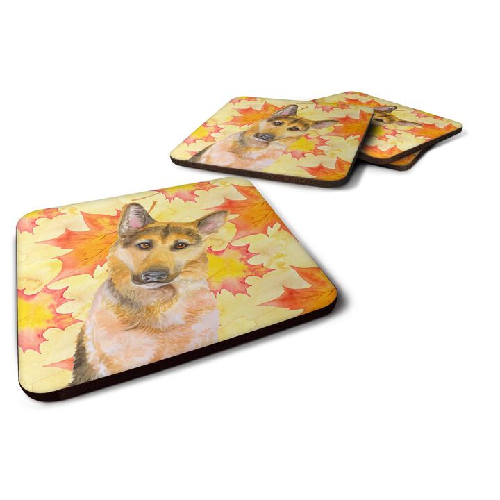 Caroline's Treasures German Shepherd #2 Fall Decorative coasters, Multicolor