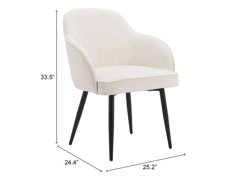 Jolie Dining Chair (Set of 2) Ivory