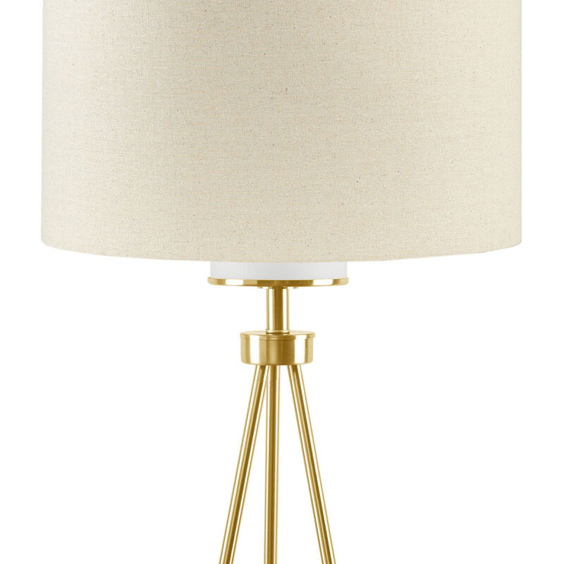 Pacific Metal Tripod Floor Lamp With Glass Shade