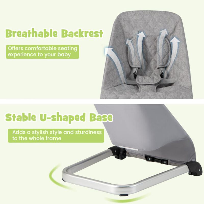 Hivvago Baby Bouncer Seat with Aluminum and Metal Frame