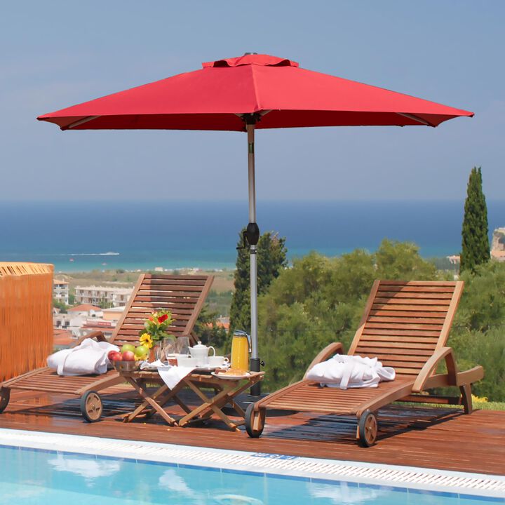 MONDAWE 7.5FT Patio Umbrella, Outdoor Table Umbrella with Push Button Tilt and Crank, UV Protection Waterproof Market Sun Umbrella with 8 Sturdy Ribs for Garden, Deck, Backyard, Pool