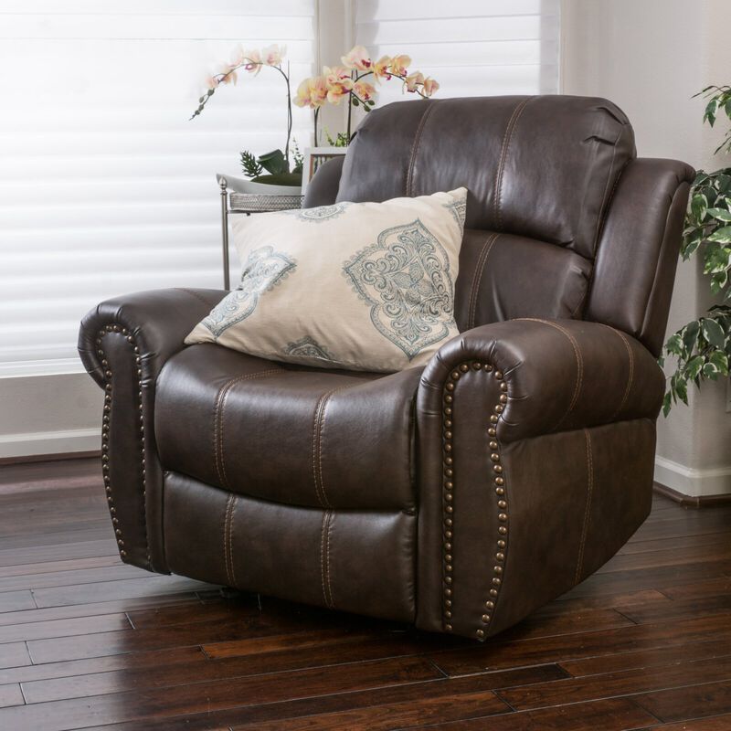 Merax Faux Leather Manual Glider Standard Recliner