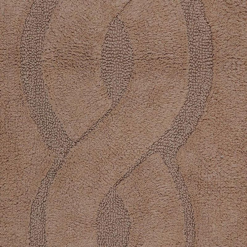 Beautiful Sculptured Chain Design Bath Rug With Anti Skid Latex Back Is Made Cotton Super Soft