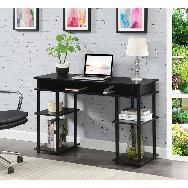 Convience Concept, Inc. Designs2Go No Tools Student Desk with Shelves - Black