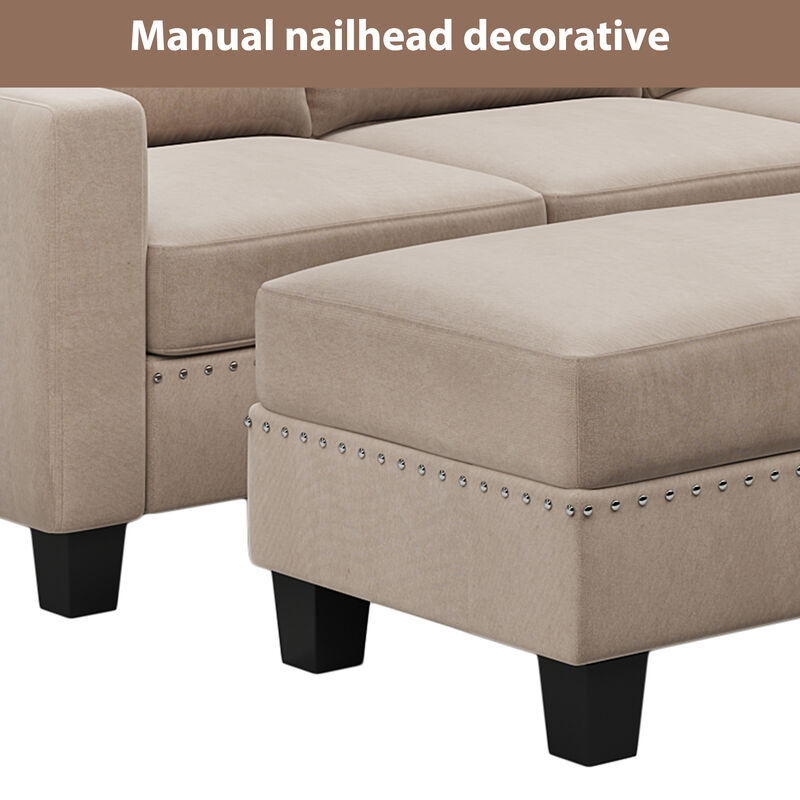 Merax Reversible Sectional Couch with Storage Chaise