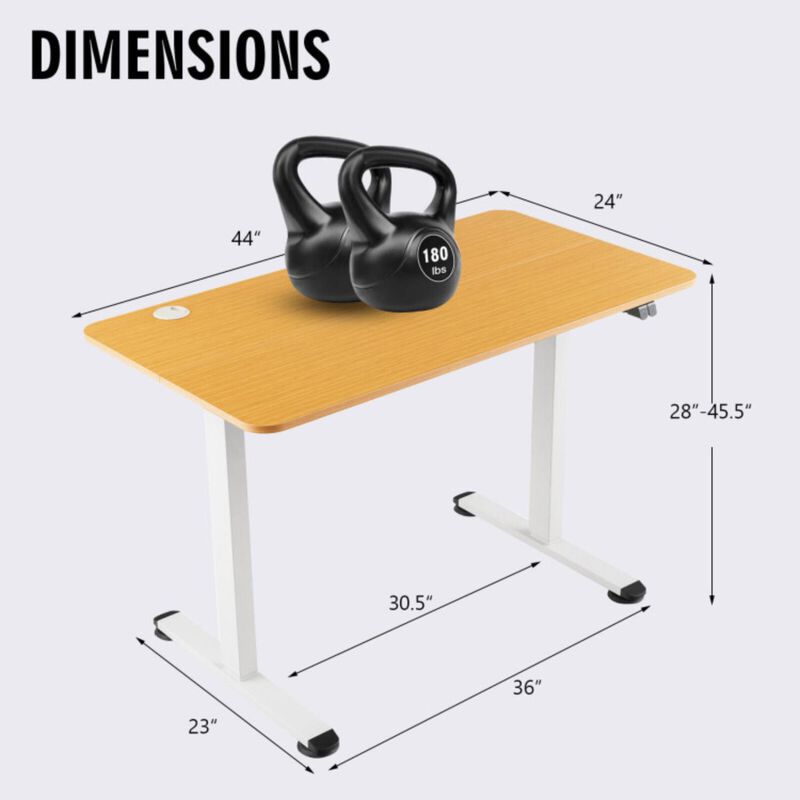 Hivvago Electric Standing Desk Adjustable Stand up Computer Desk Anti-collision