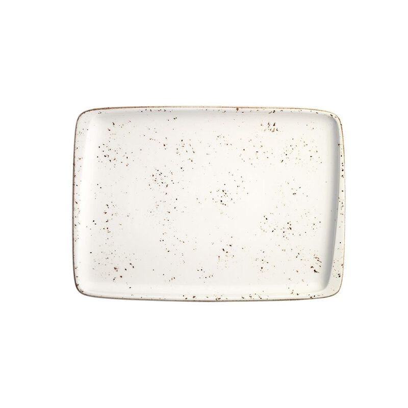 Grain 9" x 6" Rectangular Decorated Porcelain Plate (Set of 2)