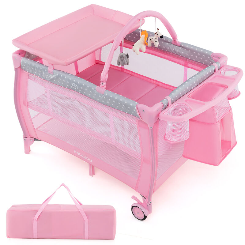 Portable Foldable Baby Playard Nursery Center with Changing Station