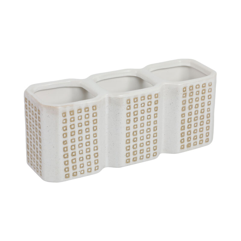 3-cup Dotted Pen Holder