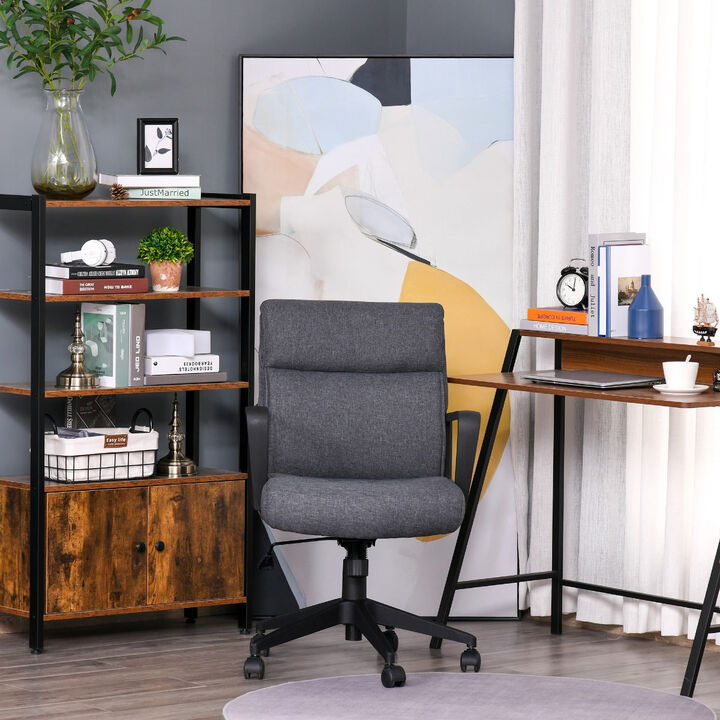 Desk Chair, Home Office Chair with Nailhead Trim, Button Tufted Back Design for Office, Computer Chair