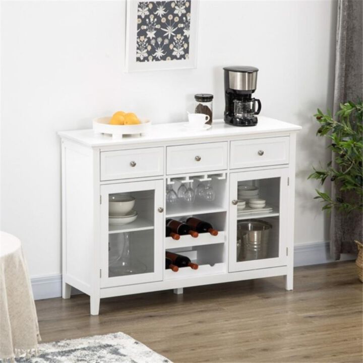 Kitchen Sideboard Buffet, Storage Cabinet & Coffee Bar Organizer with Shelves and Drawers