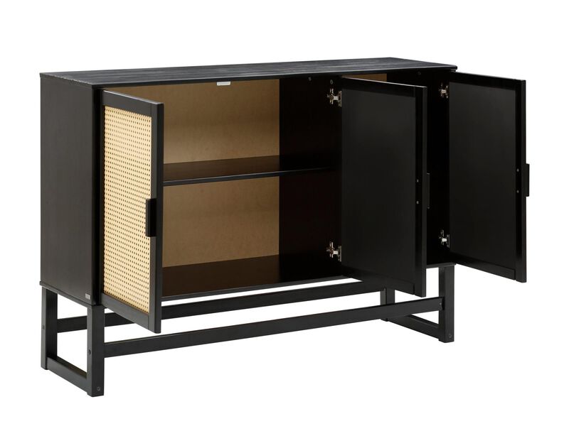 Ren Home Talo Wooden Sideboard with 3 Doors and 2 Shelves