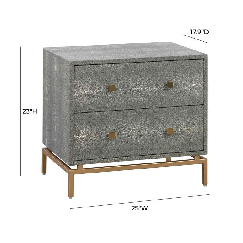 Belen Kox Serene Shagreen Nightstand, Belen Kox