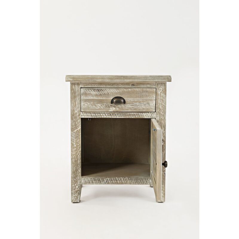 Jofran Artisan's Craft Rustic Farmhouse Distressed Solid Wood Accent Table