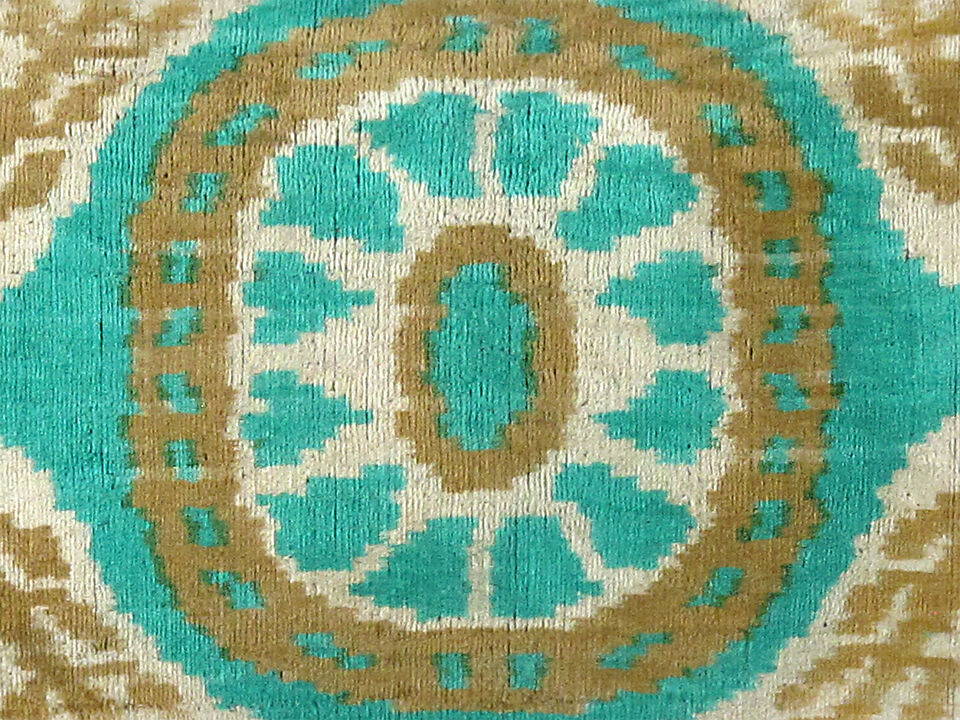 Pasargad Home Ikat Velvet Pillow- 15" x 20"