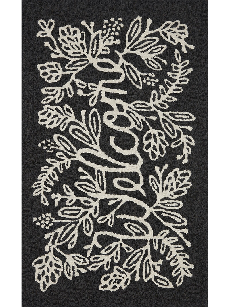Minnie MIN03 Black 2'3" x 3'9" Rug