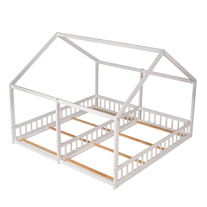 Merax House Platform Beds  with 2 Shared Beds