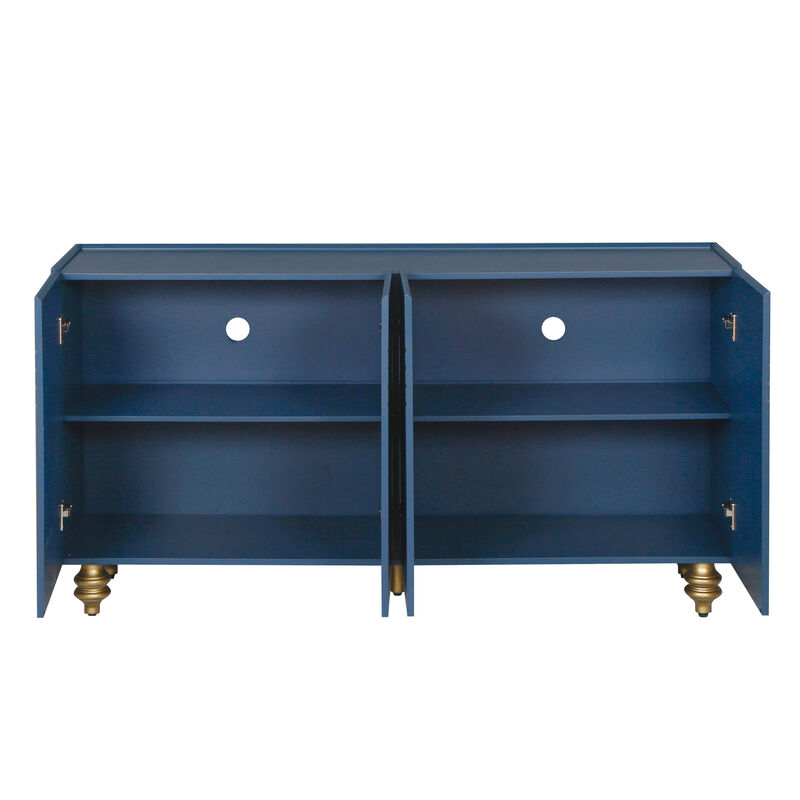 Merax Modern Fluted Sideboard Buffet Storage Cabinet