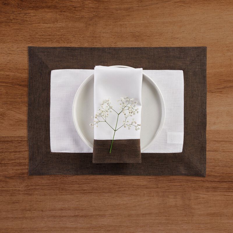 Solino Home 100% Pure Linen 14 x 19 Inch Placemats Set of 4 | Contempo