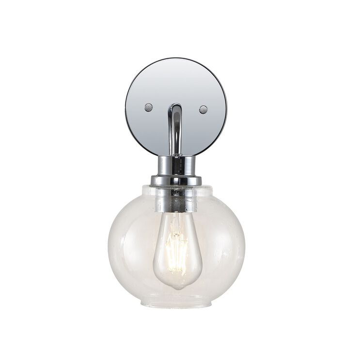 Sandrine Iron/Seeded Glass Cottage Rustic LED Vanity Light
