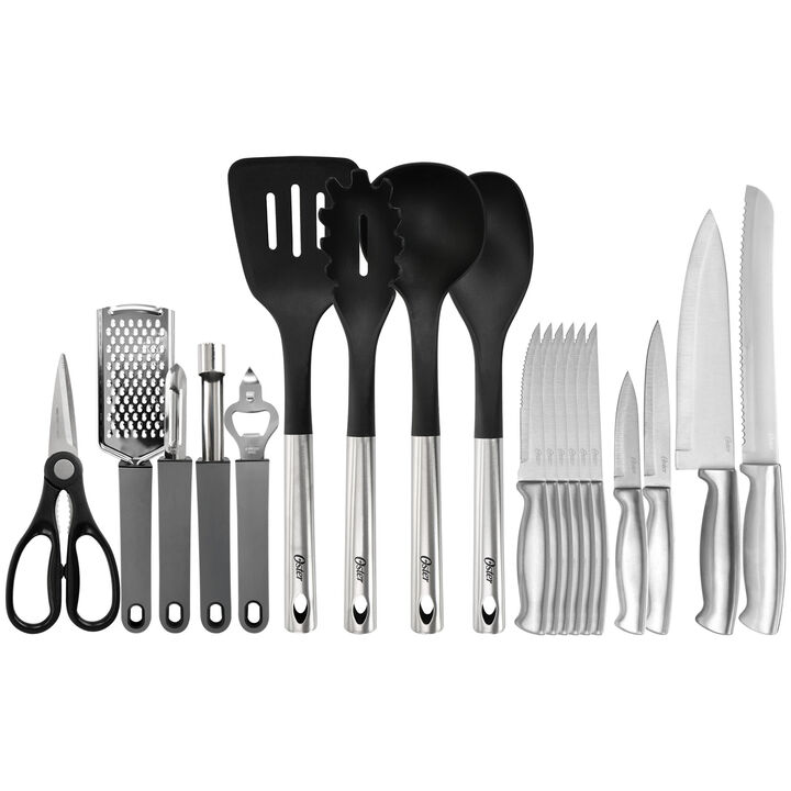 Oster 19 Piece Nylon and Stainless Steel Kitchen Tool and Utensil Set