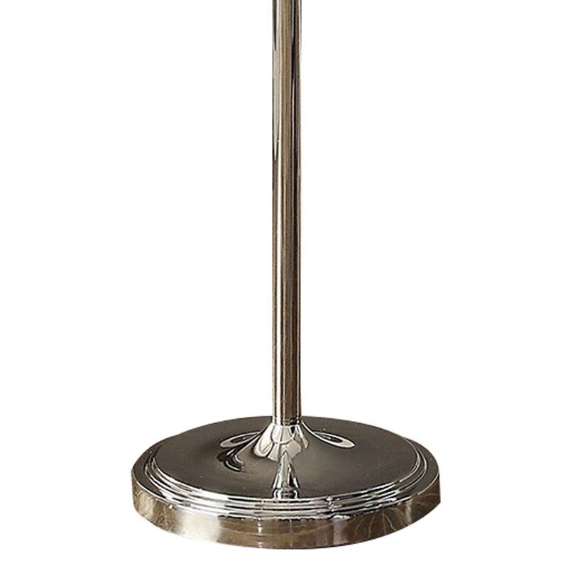 Shine 61 Inch Floor Lamp, Chandelier Style, Crystal and Metal, Chrome-Benzara