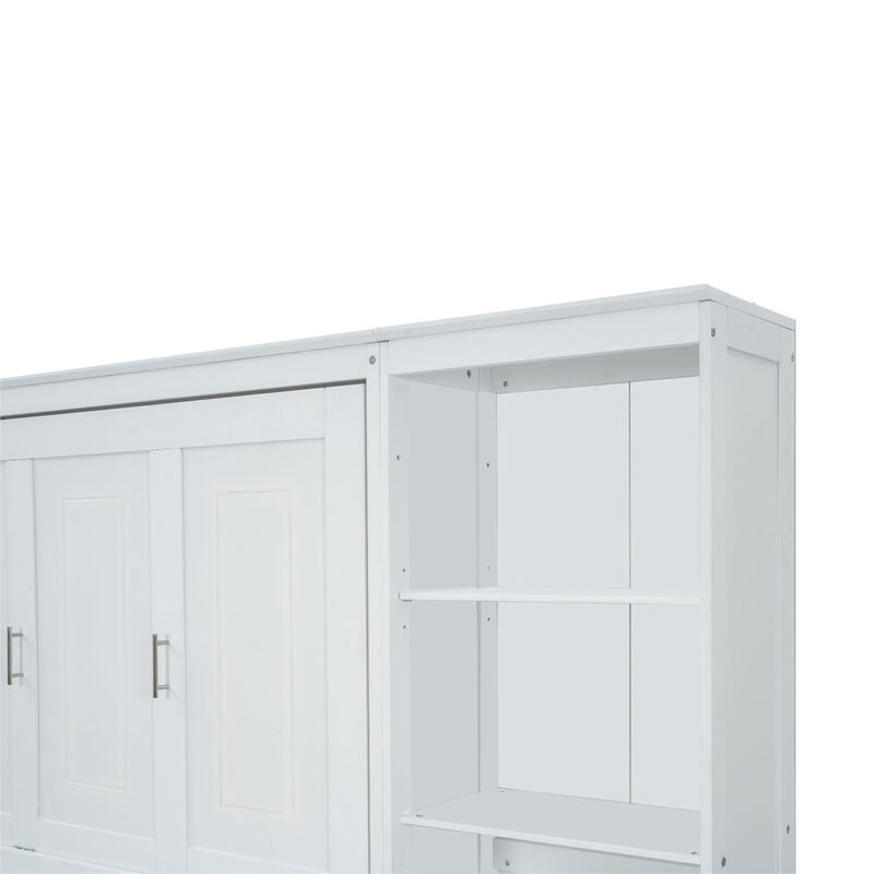 Merax Murphy Bed with Desk and Bookshelf