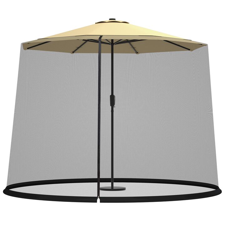 Outdoor Umbrella Table Screen with Mosquito, Bug, and Insect Net for Patio Protection