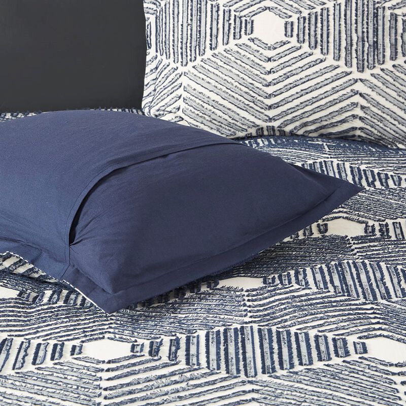 Gracie Mills Anibal Shabby Chic Cotton Jacquard Duvet Cover Set