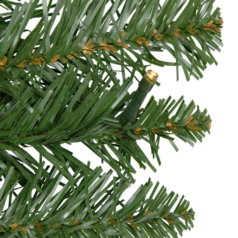 Pre-Lit Whitmire Pine Artificial Christmas Wreath - 24-Inch  Warm White LED Lights