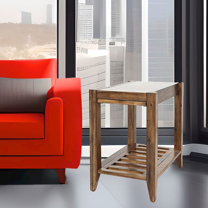 Jofran Beacon Street Modern Essential Solid Wood Chairside End Table