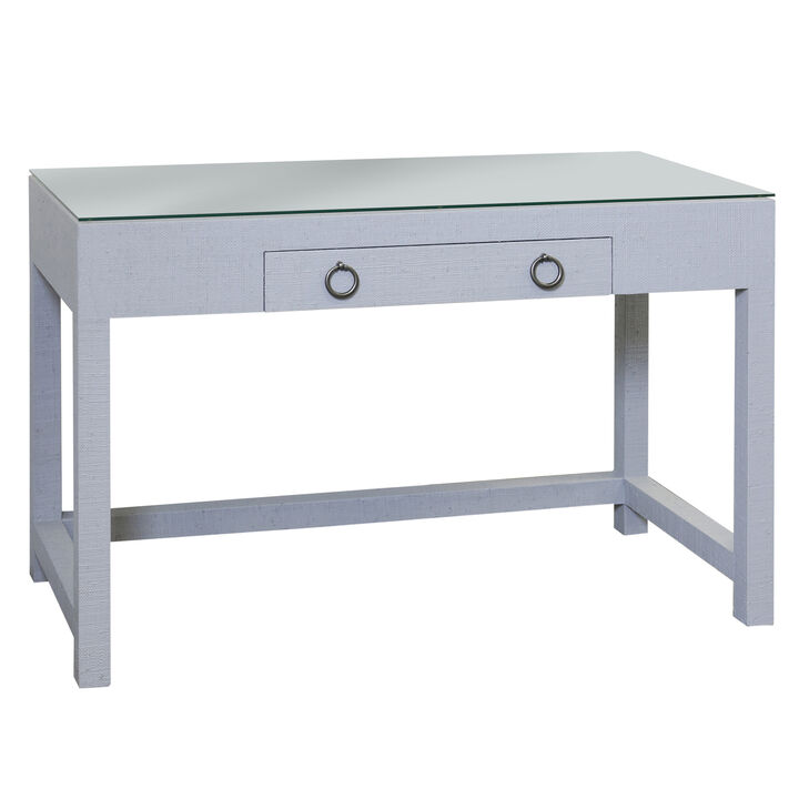 Shadow Gray Woven Raffia Desk