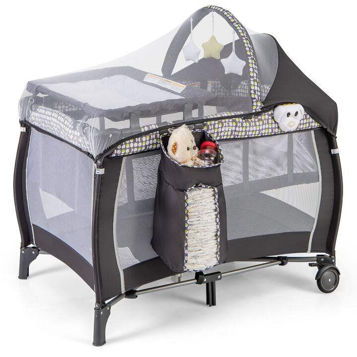Portable Baby Nursery Center 4-in-1 Portable Travel Crib