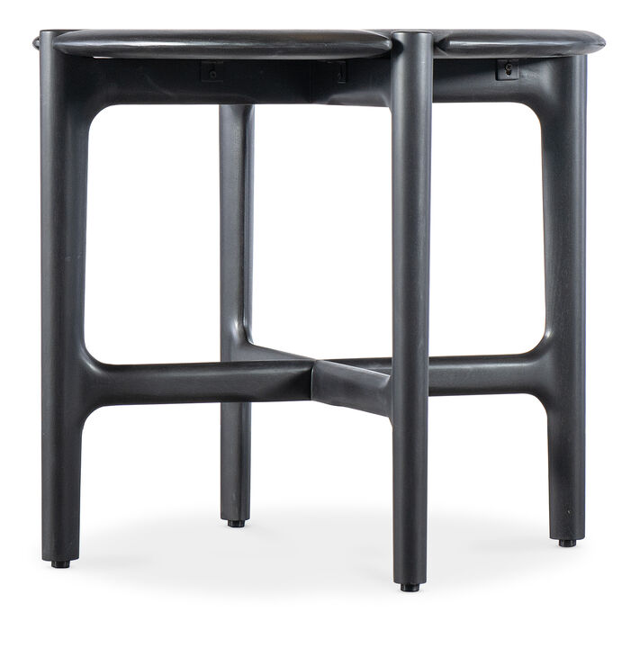 Harlow 24" Round Side Table in Black