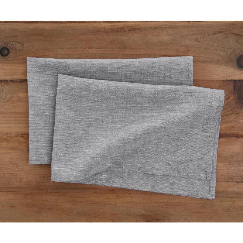 Solino Home 100% Pure Linen Kitchen Towels Set of 2 - 17 x 26 Inch | Athena
