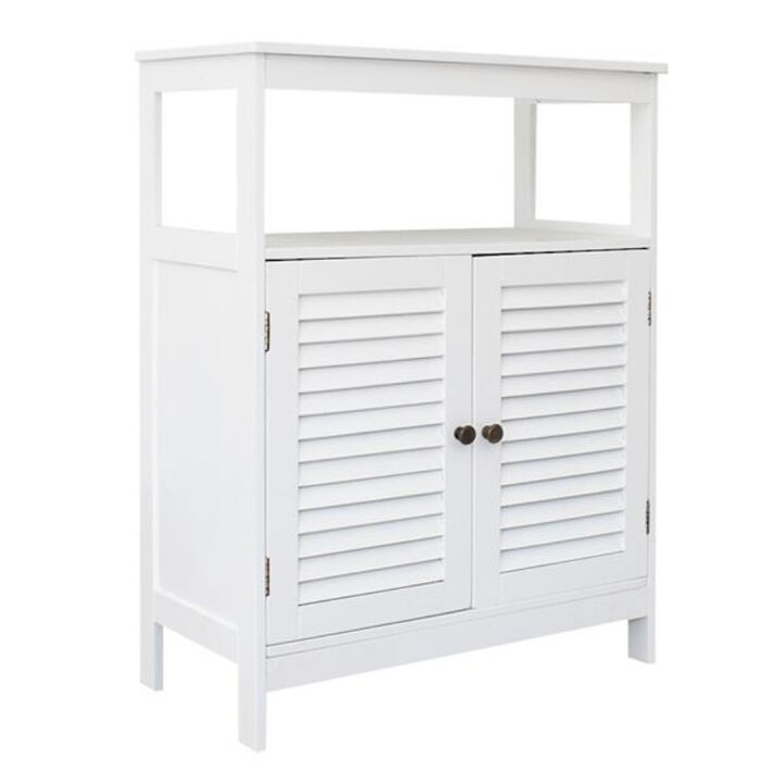 Two-Door Cabinet with Shelves, Elegant Storage Solution for Home, Living Room, Bedroom