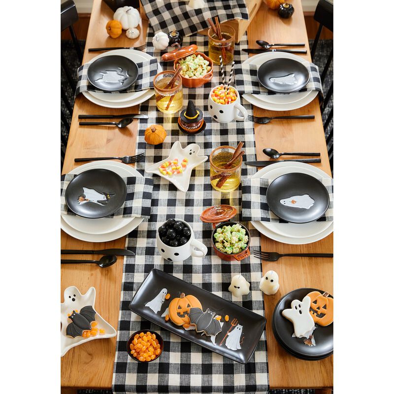 Solino Home 100% Pure Linen Table Runner 14 x 36 Inch | Morgan Check