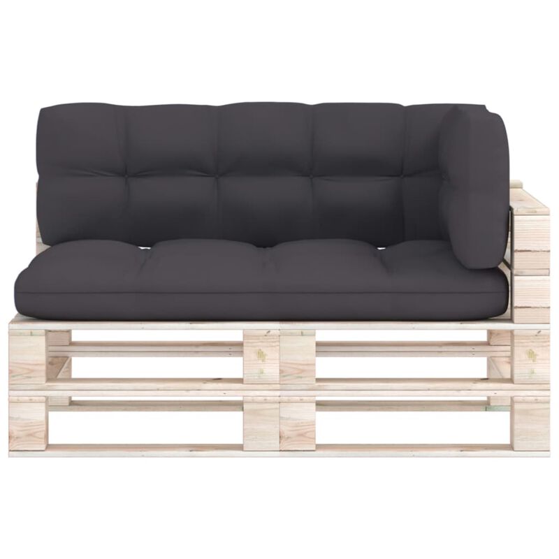 vidaXL Pallet Sofa Cushions 3 pcs Anthracite