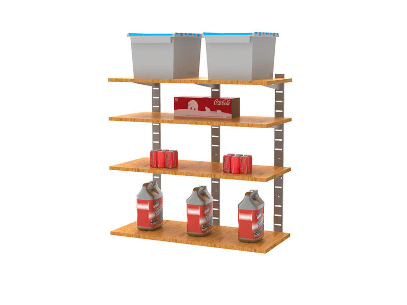 Stirdy Garage / Laundry Room / Pantry Shelving System 91" High with 4 Shelves 48" Length 20"- 22" Width | 2 Sections- Shelves Not Included
