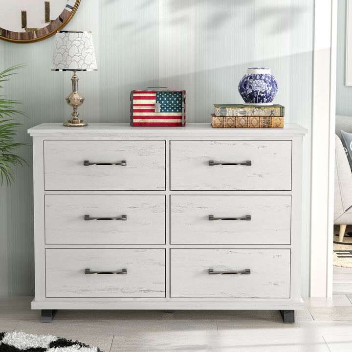 FESTIVO Spacious and Stylish 52" Extra-Wide 6-Drawer Dresser